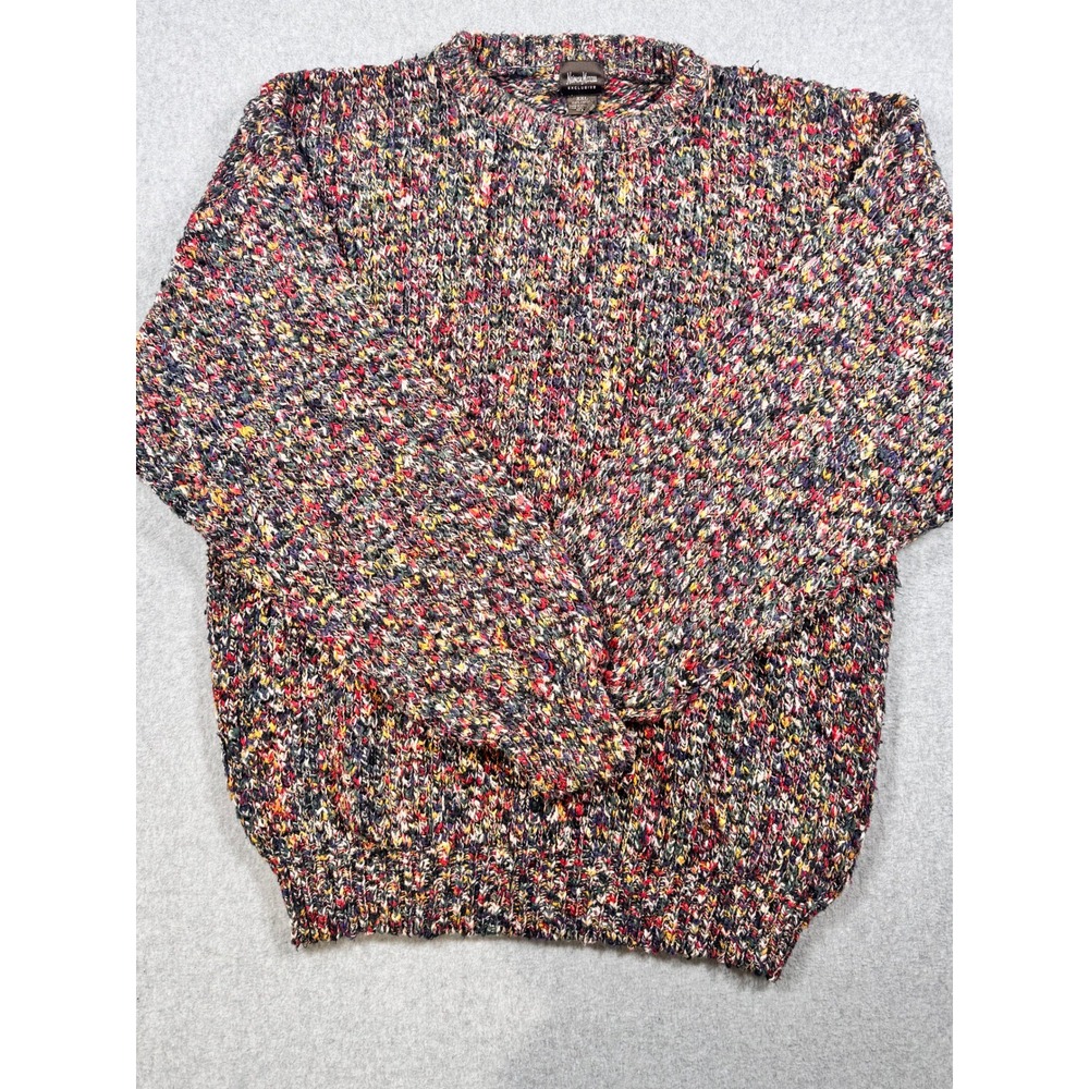 Neiman Marcus Exclusive Mens XXL Vintage 100% Cotton Multicolor Confetti Sweater